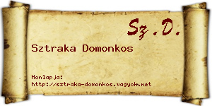 Sztraka Domonkos névjegykártya